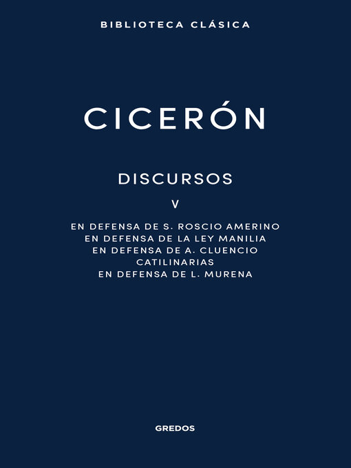 Title details for Discursos V by Marco Tulio Cicerón - Available